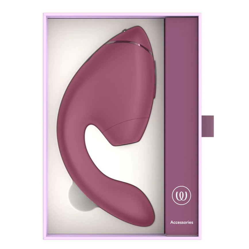 Подвійний вакуумний кліторальний стимулятор з вібрацією Womanizer Next Duo - Dusky Pink фото 13