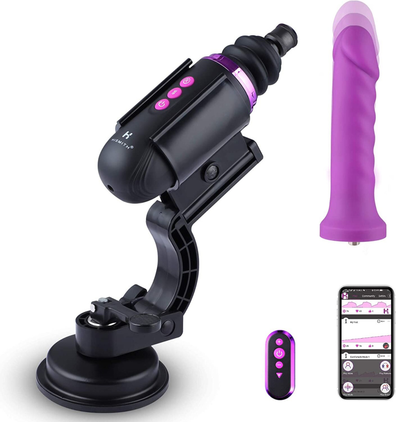 Міні секс-машина Hismith Mini Capsule Sex-Machine with Strong Suction Cup, потужна, перезаряджувана фото 1