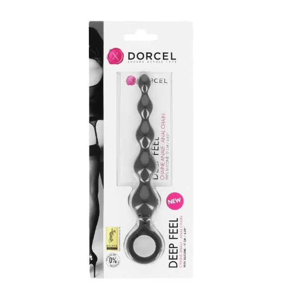 Анальний ланцюжок Dorcel Deep Feel, силікон, макс. діаметр 2,5 см, пружна фото 2