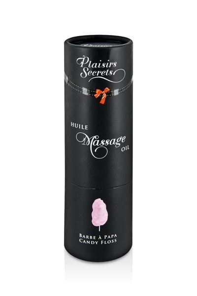 Масажна олія Plaisirs secrets Candy Floss (59 мл) з афродизіаками, їстівна, подарункове паковання фото 3
