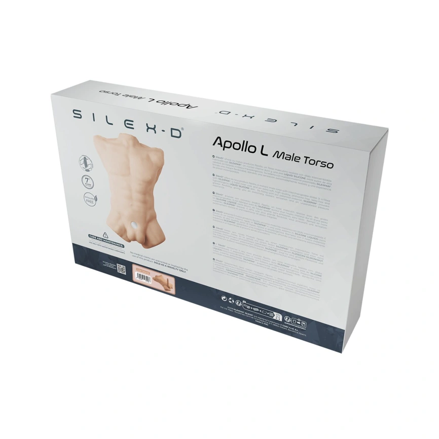 Торс с фаллоимитатором на присоске SilexD Apollo L Male Torso Caramel фото 8