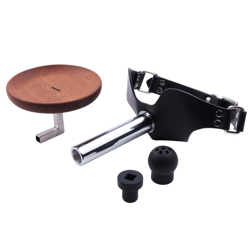 Набір для домінування LOCKINK SEVANDA Objectification Human Furniture Set, маска та 4 насадки фото 7