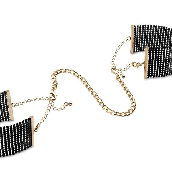 Наручники Bijoux Indiscrets Desir Metallique Handcuffs - Black, металеві, стильні браслети фото 2