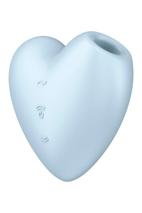 Вакуумный стимулятор-сердечко с вибрацией Satisfyer Cutie Heart Blue фото 1
