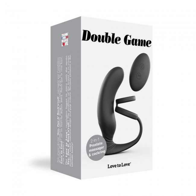 Вібромасажер простати Love To Love Double Game з подвійним ерекційним кільцем і пультом ДК фото 5