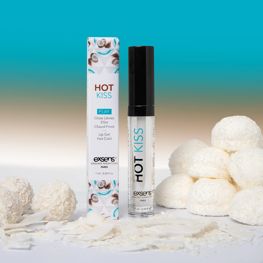 Стимулювальний блиск для губ EXSENS Coconut Hot Kiss 7 мл, зігріває та охолоджує  фото 6