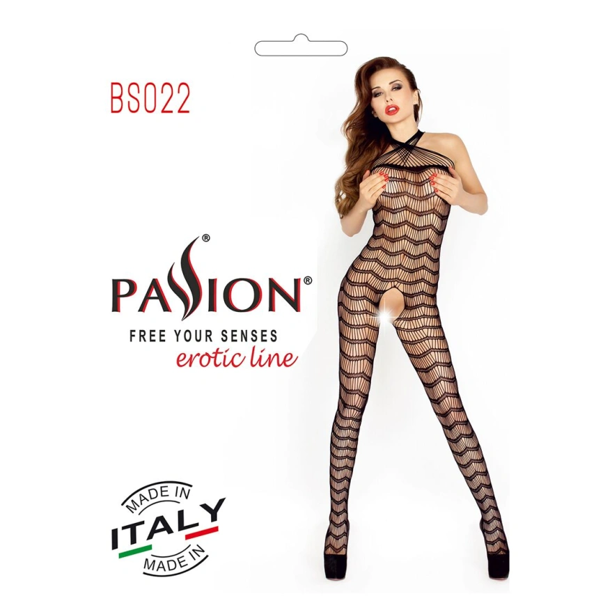 Бодистокинг Passion BS022 black, комбинезон фото 20