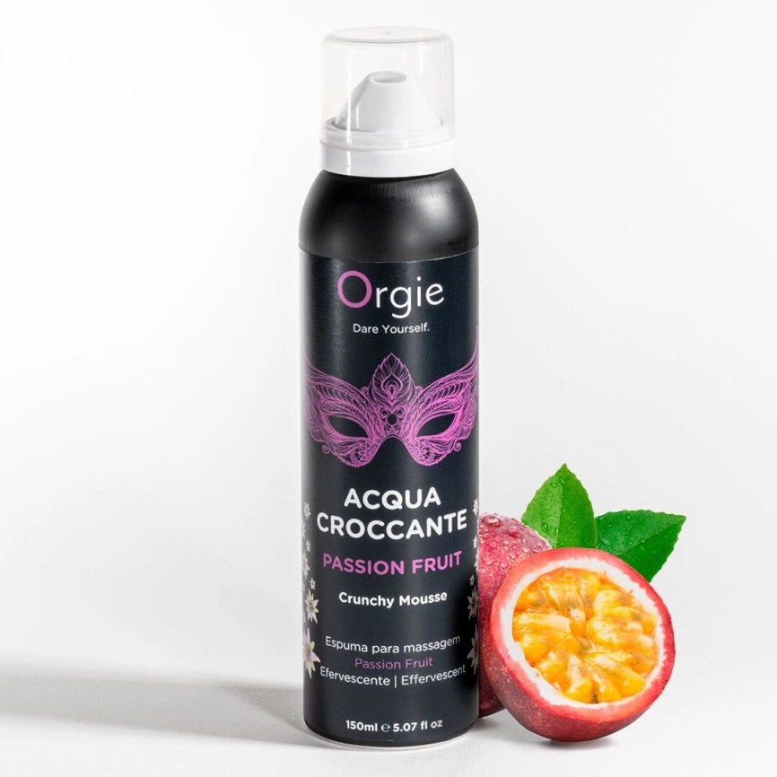 Массажная пенка Orgie – Acqua Croccante Passion Fruit (150 мл), эффект лопающихся пузырьков фото 4