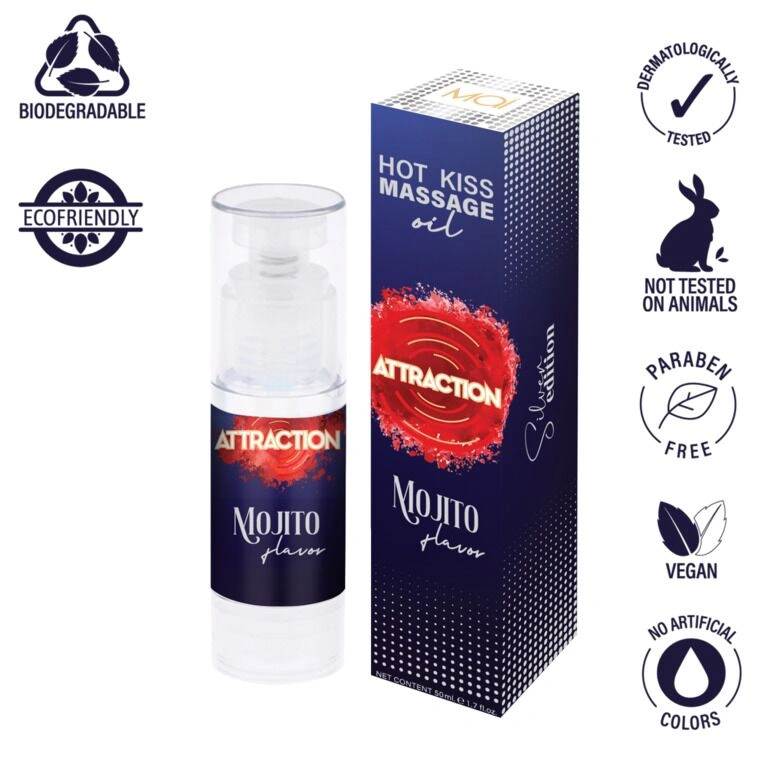 Съедобное массажное масло MAI Attraction Mojito Hot Kiss (50 мл)  фото 3