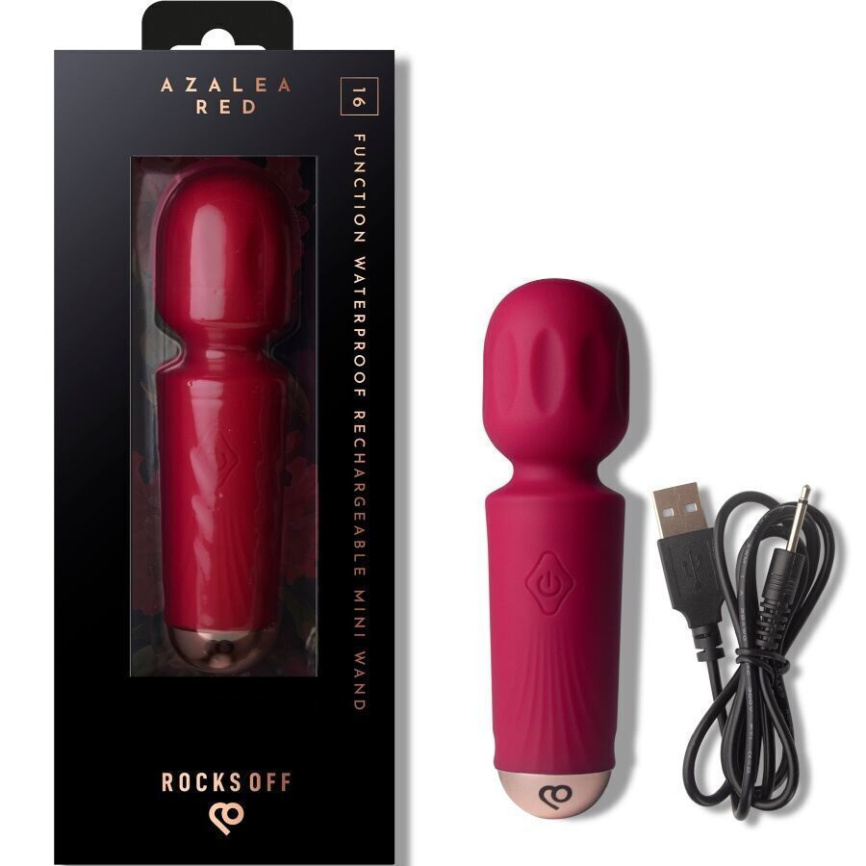 Вібромасажер Rocks Off Mini Wand Azalea Red, 16 режимів фото 5