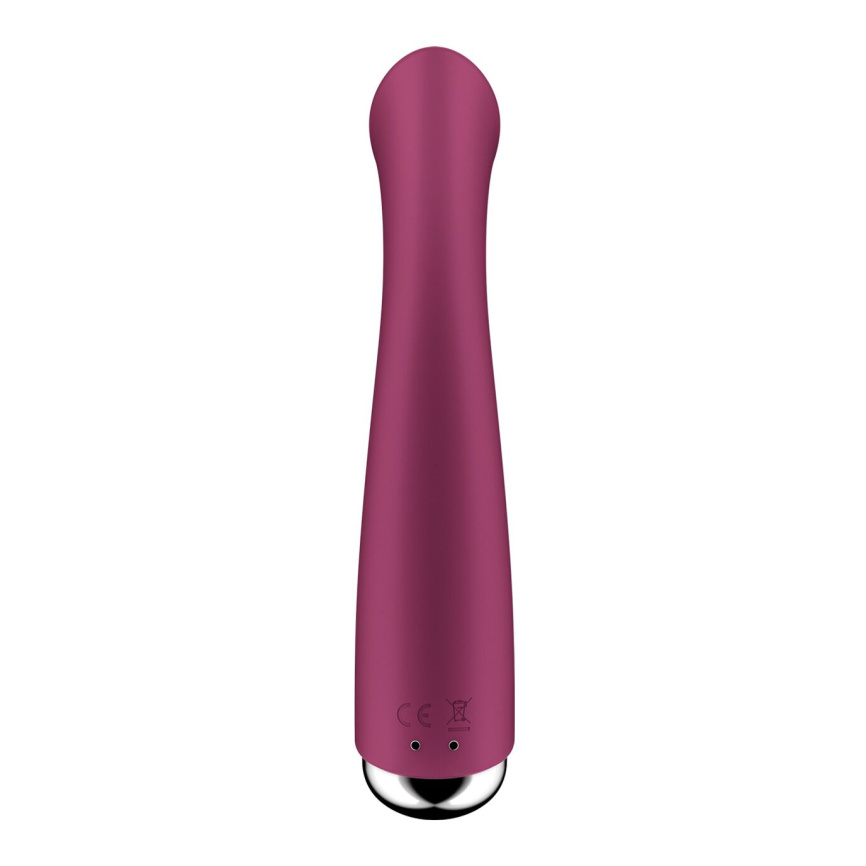 Вібратор з ротацією Satisfyer Spinning G-Spot 1 Red, плоский майданчик для стимуляції точки G фото 4