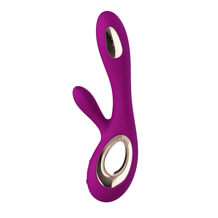 Вібратор-кролик LELO Soraya Wave Deep Rose, манливі рухи стовбура фото 3