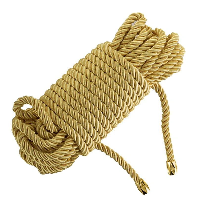 Веревка для шибари LOCKINK SEVANDA Shibari Pratice Rope, золотистая, 8 м, нейлон+хлопок фото 1