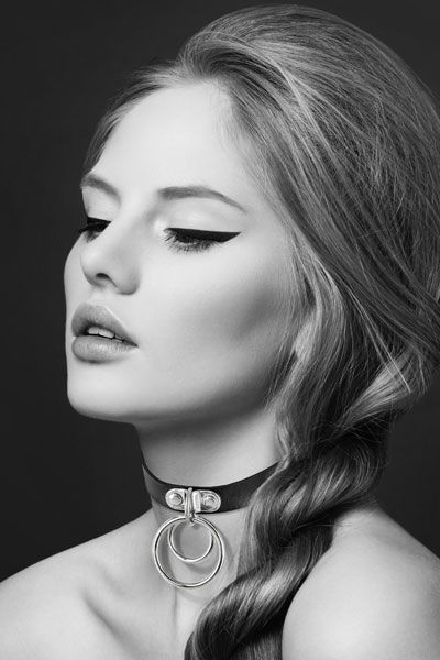 Чокер з двома кільцями Bijoux Pour Toi - TWO RINGS, екошкіра фото 1