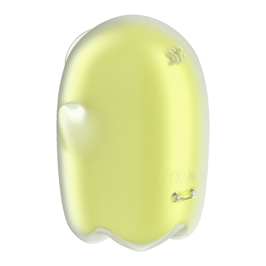 Вакуумний кліторальний стимулятор з вібрацією Satisfyer Glowing Ghost Yellow, світиться в темряві фото 4