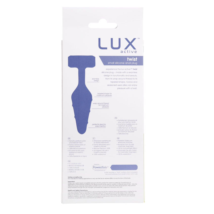 Анальна пробка Lux Active Twist Plug Small Blue фото 8