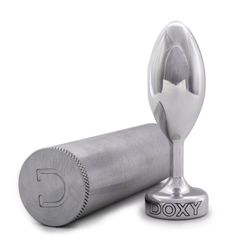 Металева анальна пробка DOXY Butt Plug SMOOTH, гладенька, діаметр 3,3 см фото 4