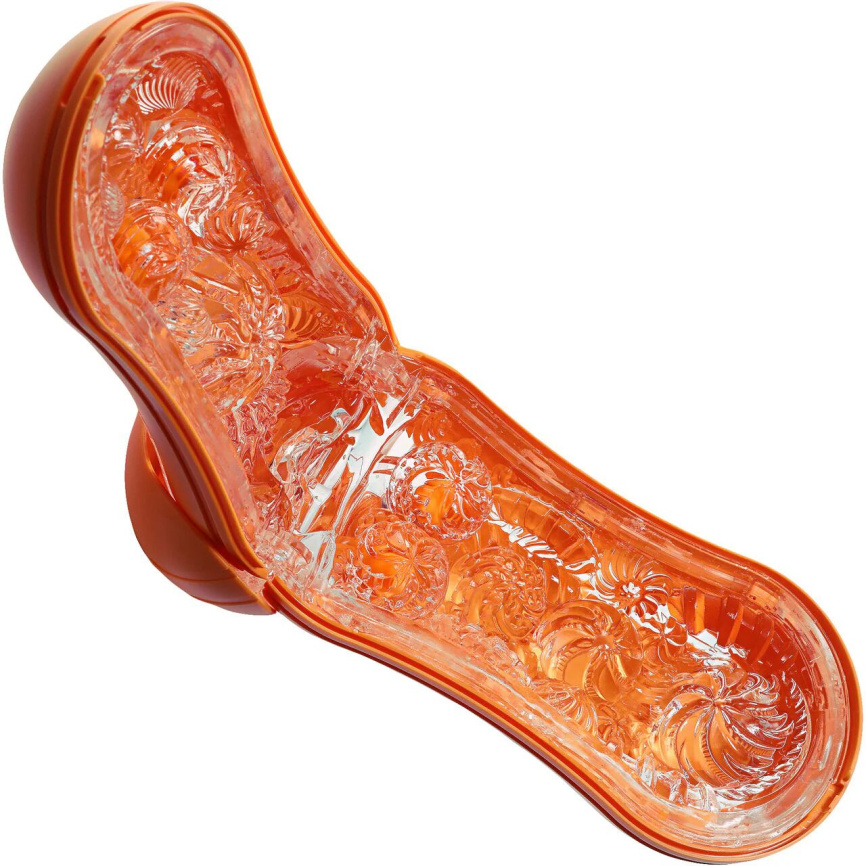 Мастурбатор Tenga Flip Orb — Sunset Orange, з можливістю зміни тиску та стимулювальними кульками всередині фото 2