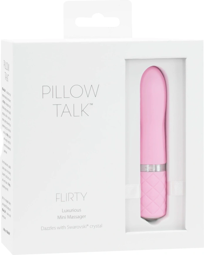 Роскошный вибратор PILLOW TALK - Flirty Pink с кристаллом Swarovski, гибкая головка фото 7