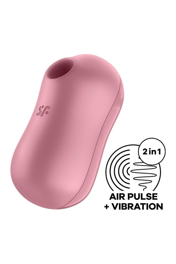Вакуумний стимулятор із вібрацією Satisfyer Cotton Candy Light Red фото 2