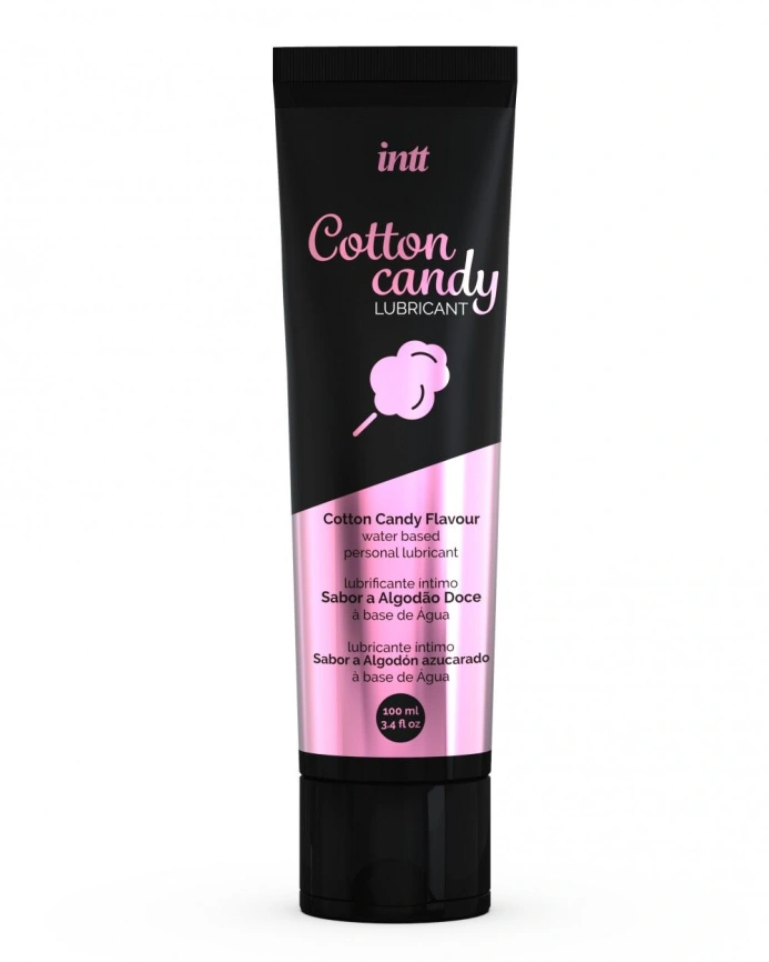 Лубрикант на водной основе Intt Cotton Candy (100 мл) вкус сладкая вата, густой и скользкий фото 1