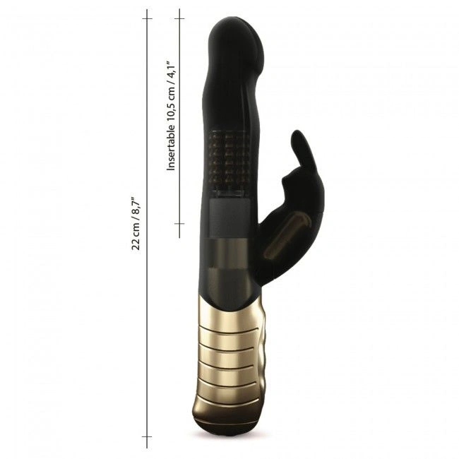 Вибратор-кролик Dorcel Baby Rabbit Gold 2.0 с жемчужным массажем и вращающейся головкой фото 6