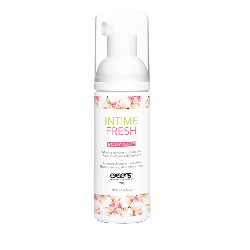 Пена для интимной гигиены EXSENS Intime Fresh 150 мл, экстракт розы и алоэ вера, натуральная фото 1