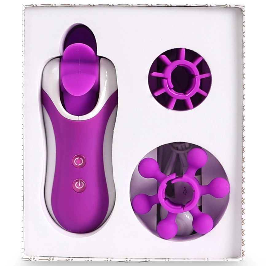 Стимулятор с имитацией оральных ласк FeelzToys - Clitella Oral Clitoral Stimulator Purple фото 5