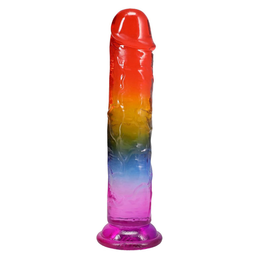Дилдо Doc Johnson Crystal Jellies - 8.5 Inch Сlassic Dong - Rainbow фото 2