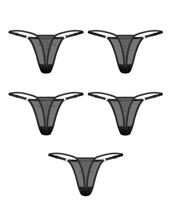 Набір трусиків Obsessive Violami 5-pack thong S/M фото 2