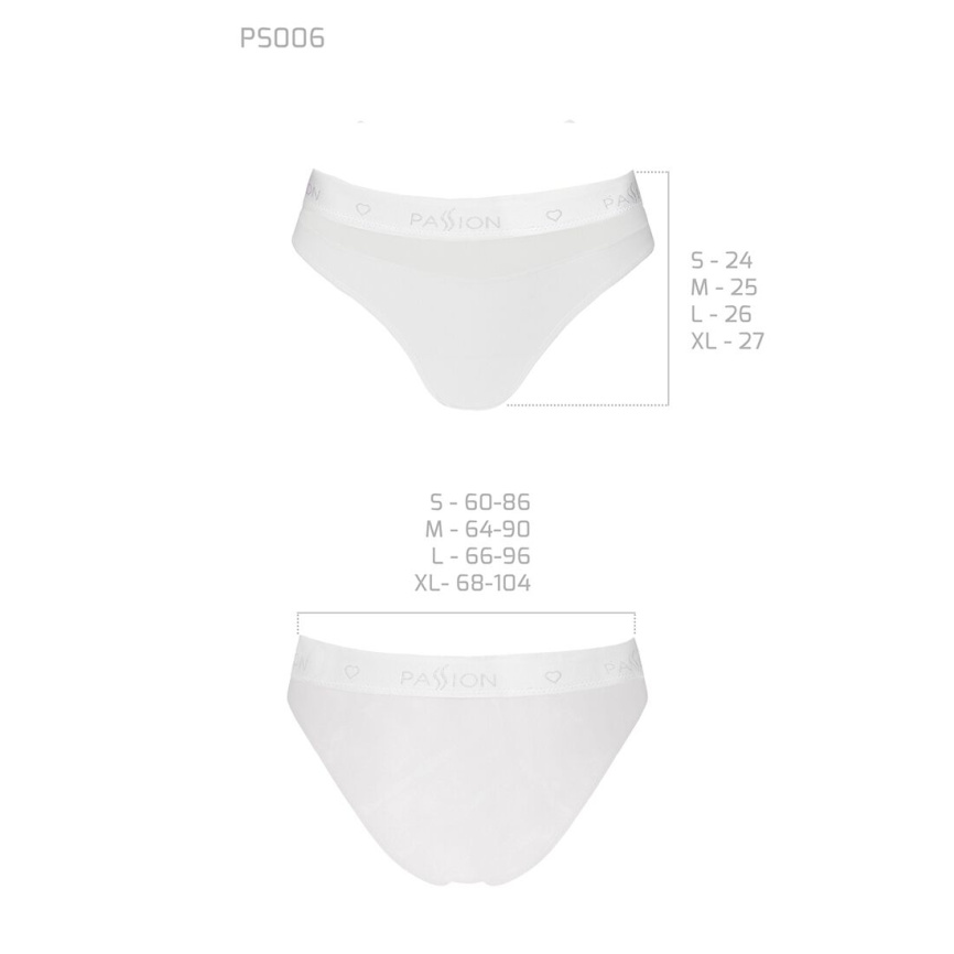 Трусики з прозорою вставкою Passion PS006 PANTIES M, white фото 5