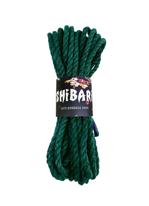 Джутовая веревка для Шибари Feral Feelings Shibari Rope, 8 м зеленая фото 1