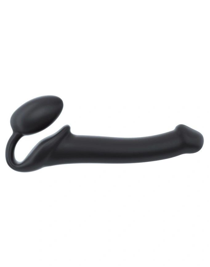 Безремневой страпон Strap-On-Me Black M, полностью регулируемый, диаметр 3,3см фото 1