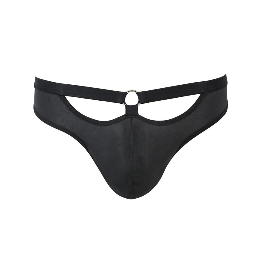 Чоловічі сліпи з вирізами Passion 041 SLIP JOE XXL/XXXL Black, екошкіра, відкриті сідниці фото 11