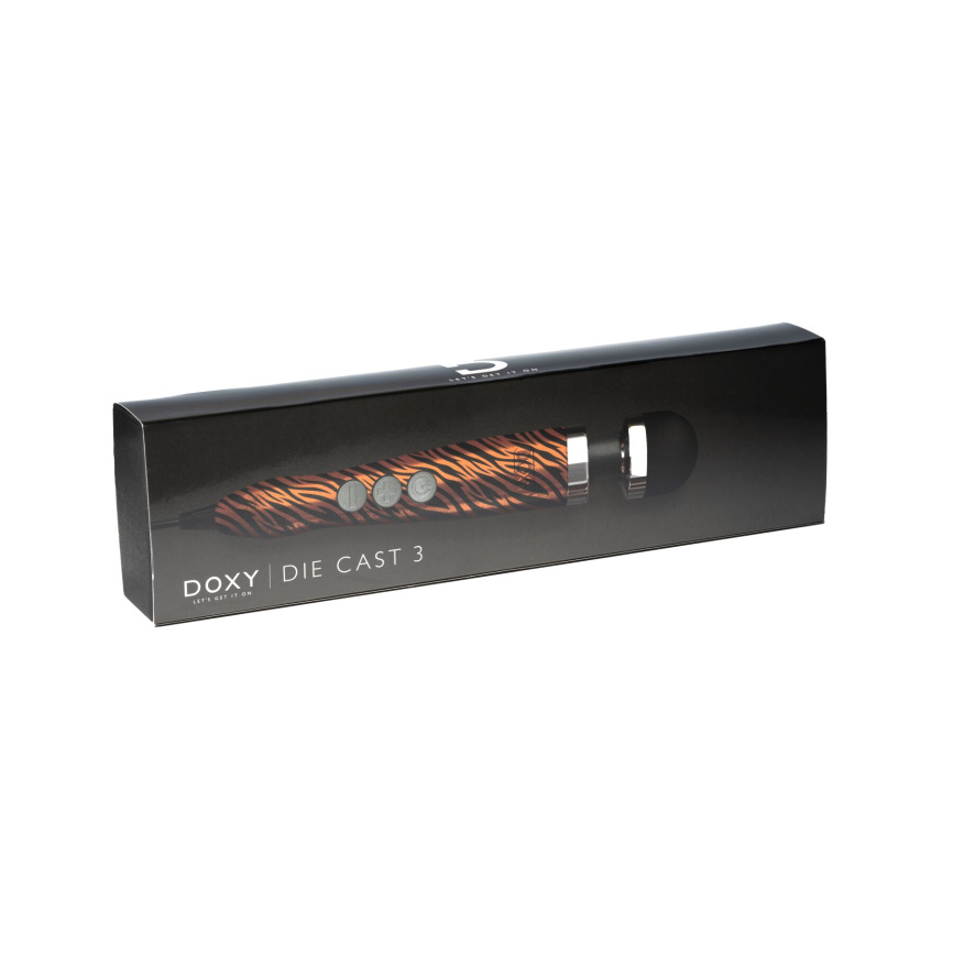 Вібромасажер DOXY Die Cast 3 TIGER, дуже потужний, живлення 220В, металевий корпус фото 2