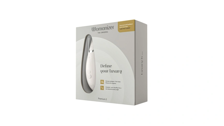Вакуумный клиторальный стимулятор Womanizer Premium 2 - Grey, функции Autopilot и Smart Silence фото 8