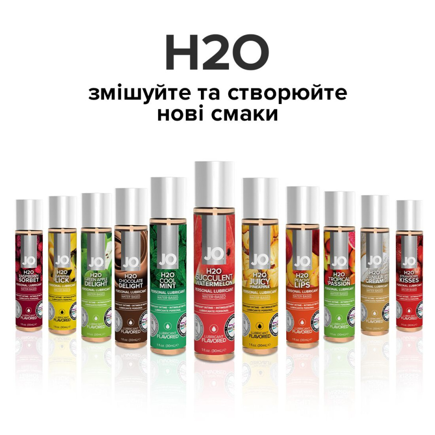 Змазка на водній основі JO H2O — Watermelon (120 мл) без цукру, рослинний гліцерин фото 5