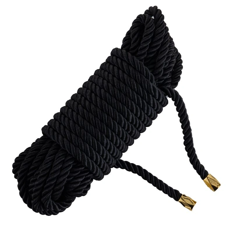 Веревка для шибари LOCKINK SEVANDA Shibari Pratice Rope, черная, 8 м, нейлон+хлопок фото 1