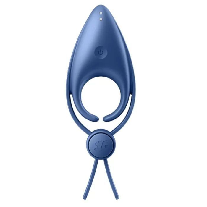 Ерекційне віброкільце-ласо з регулюванням розміру Satisfyer Sniper Blue фото 1