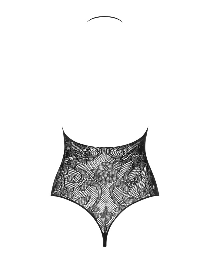 Бодістокінг з великими осередками та відкритою спиною Obsessive B119 teddy S/M/L, халтер фото 6