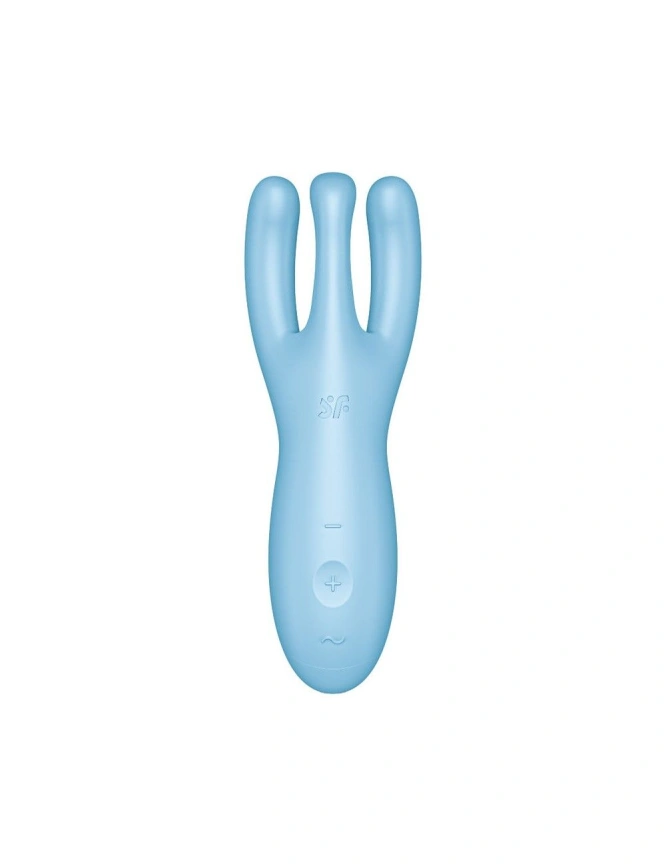 Клиторальный смарт-вибратор Satisfyer Threesome 4 Blue с тремя пальчиками фото 2