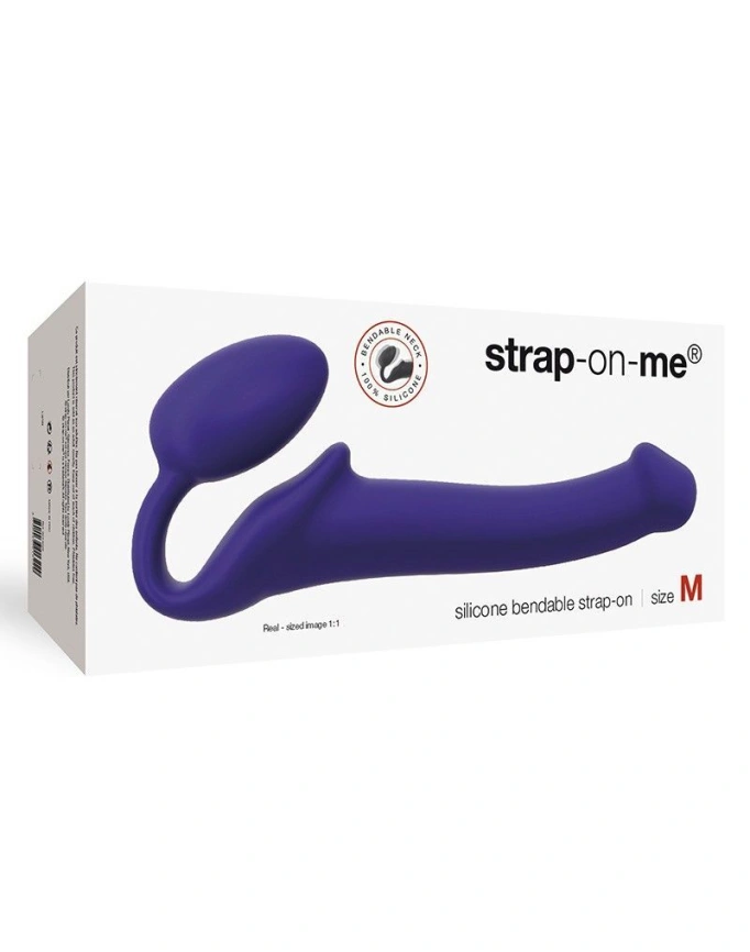 Безремневой страпон Strap-On-Me Violet M, полностью регулируемый, диаметр 3,3см фото 3