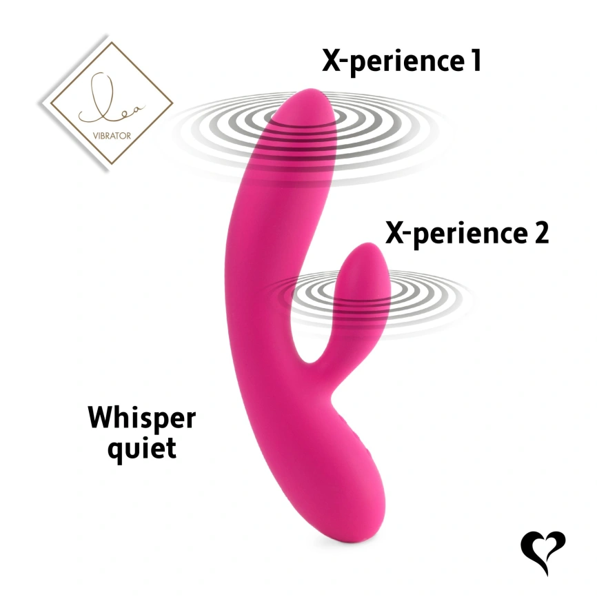 Гибкий вибратор кролик с двумя моторами FeelzToys Lea Rabbit Vibrator Rubine Red фото 6