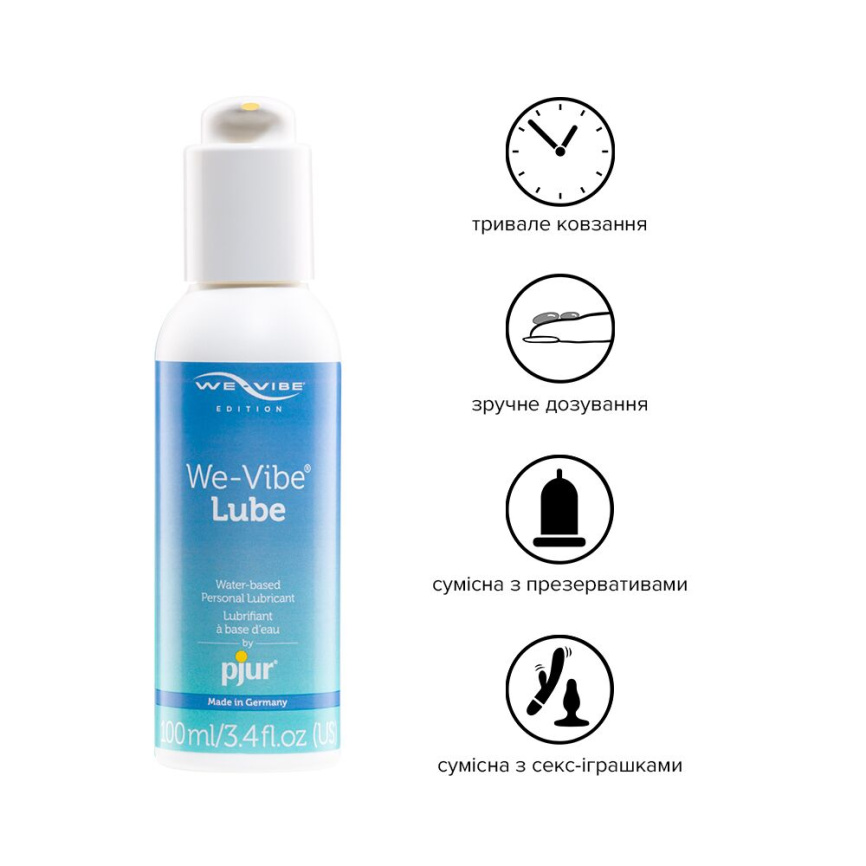 Лубрикант на водній основі pjur We-Vibe Lube 100 мл із дозатором фото 2