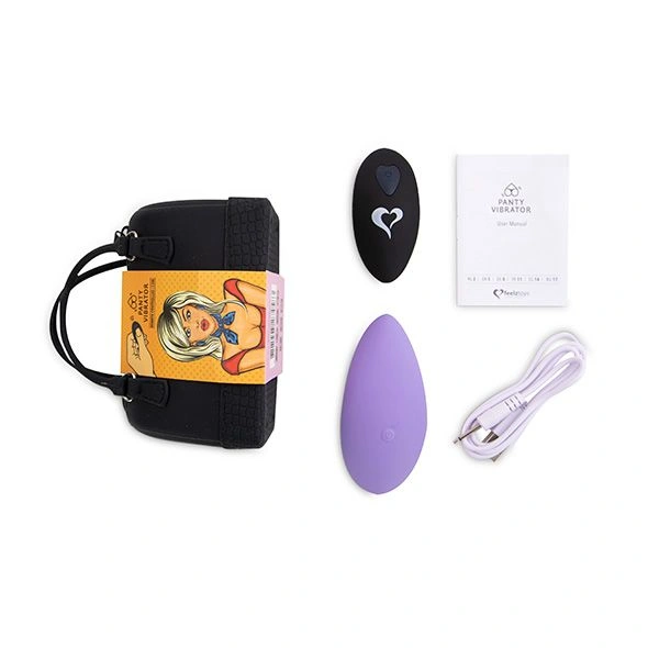 Вибратор в трусики FeelzToys Panty Vibrator Purple с пультом ДУ, 6 режимов работы, сумочка-чехол фото 6