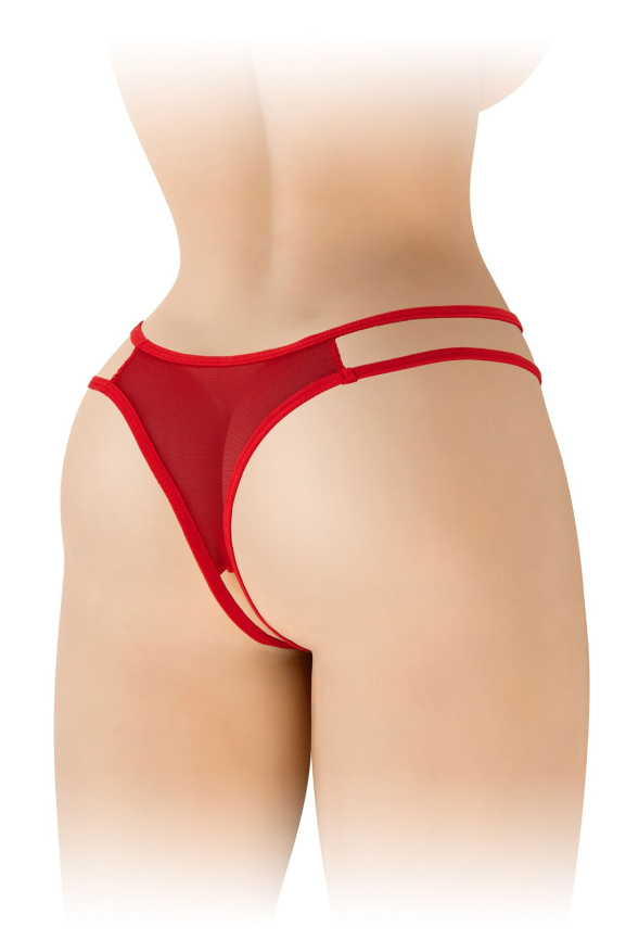 Трусики з відкритим доступом Fashion Secret Victoria Red, мереживо фото 2