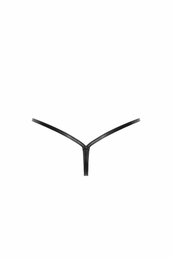 Трусики-стрінги Noir Handmade P012 Wild, L, під латекс, крокодиловий принт, застібки з боків фото 6