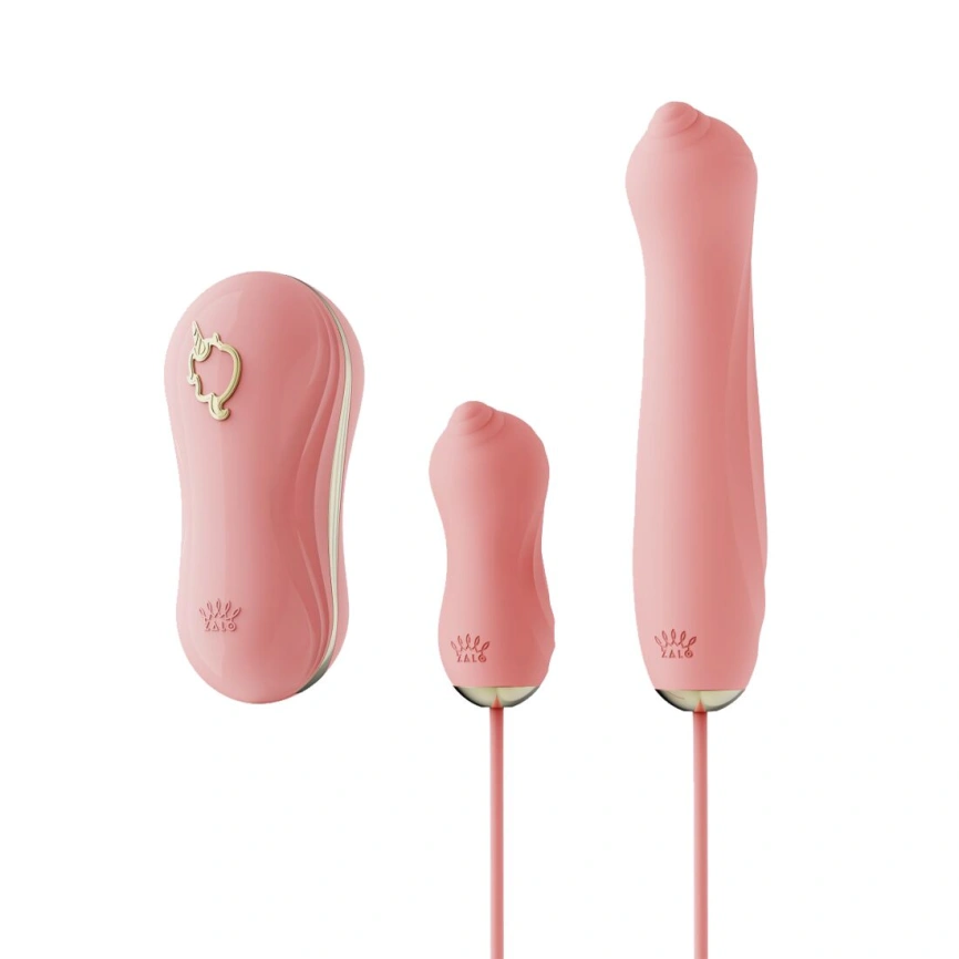 Набор 3в1 Zalo – UNICORN Set Pink, виброяйцо, пульсатор, вакуумный стимулятор фото 14