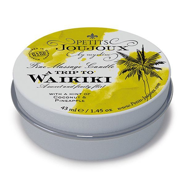 Масажна свічка Petits Joujoux - Waikiki Beach - Coconut and Pineapple (43 мл) з афродизіаками фото 1