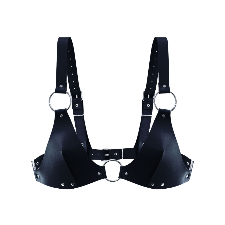 Ліф з натуральної шкіри Feral Feelings - Bikini Top Black фото 1